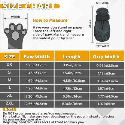Adjustable Breathable Dog Shoes, 4 Counts/Set Waterproof Non-Slip Dog Socks, Pet Outdoor Sports Shoes for Large Medium Dogs