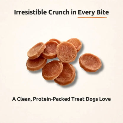 Freezbone Chicken Chips Dog Treats – Single Ingredient High Protein (Value Size 8 Oz)