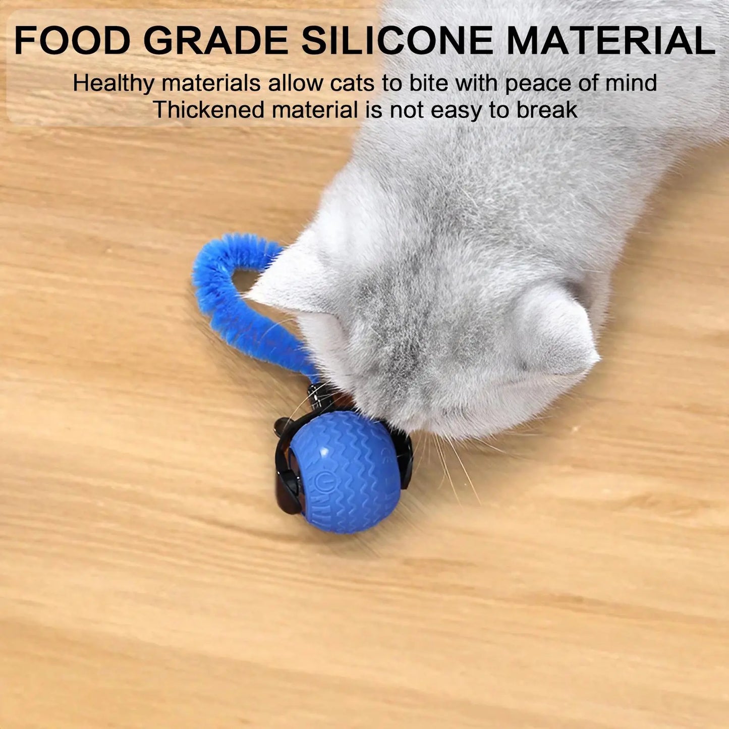 Interactive Cat Toy Ball, 1 Count/2 Counts Rechargeable Cat Teaser Toy, Durable Toy for Playing & Exercising, Fun Indoor Cat Accessories