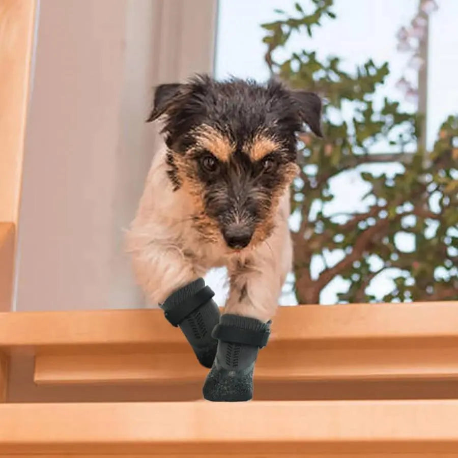Adjustable Breathable Dog Shoes, 4 Counts/Set Waterproof Non-Slip Dog Socks, Pet Outdoor Sports Shoes for Large Medium Dogs