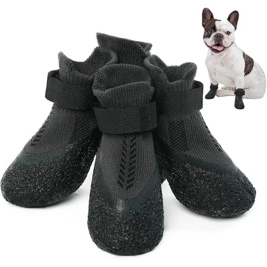 Adjustable Breathable Dog Shoes, 4 Counts/Set Waterproof Non-Slip Dog Socks, Pet Outdoor Sports Shoes for Large Medium Dogs