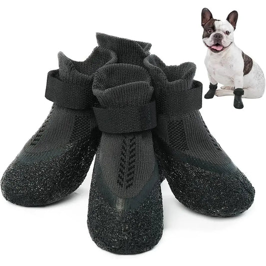 Adjustable Breathable Dog Shoes, 4 Counts/Set Waterproof Non-Slip Dog Socks, Pet Outdoor Sports Shoes for Large Medium Dogs