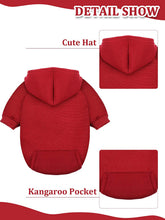 4 Pcs XXS Winter Dog Sweaters with Hood & Pocket
